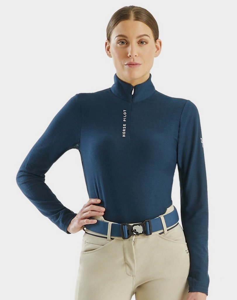 Horse Pilot Suntech Half-Zip Long Sleeve T-Shirt - SALE | Malvern Saddlery