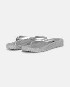 Ilse Jacobsen Cheerful Platform Flip Flops - Silver | Malvern Saddlery