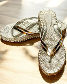 Ilse Jacobsen Cheerful Platform Flip Flops - Platinum | Malvern Saddlery