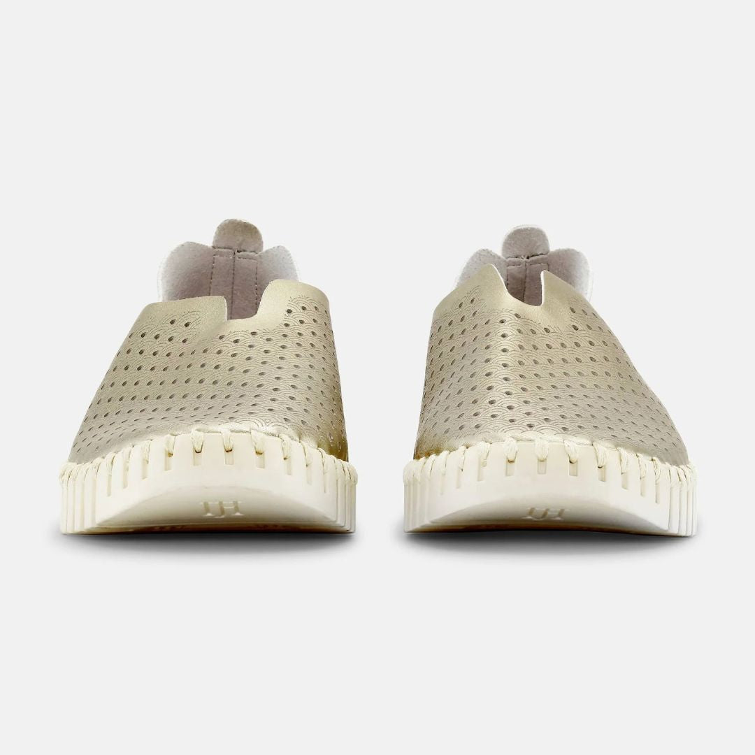 Ilse Jacobsen Tulip Metallic Flats - Platinum | Ladies' Shoes | Malvern Saddlery