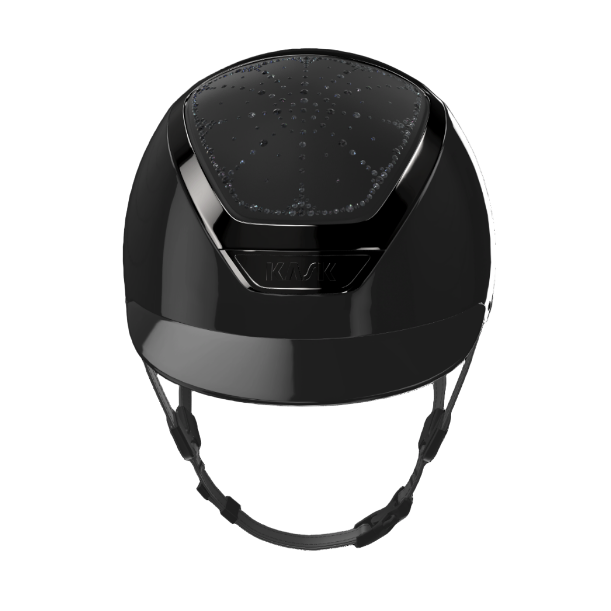 KASK Dogma Riviera Shine Equestrian Helmet -Black with Graphite Swarovski crystals | Malvern Saddlery