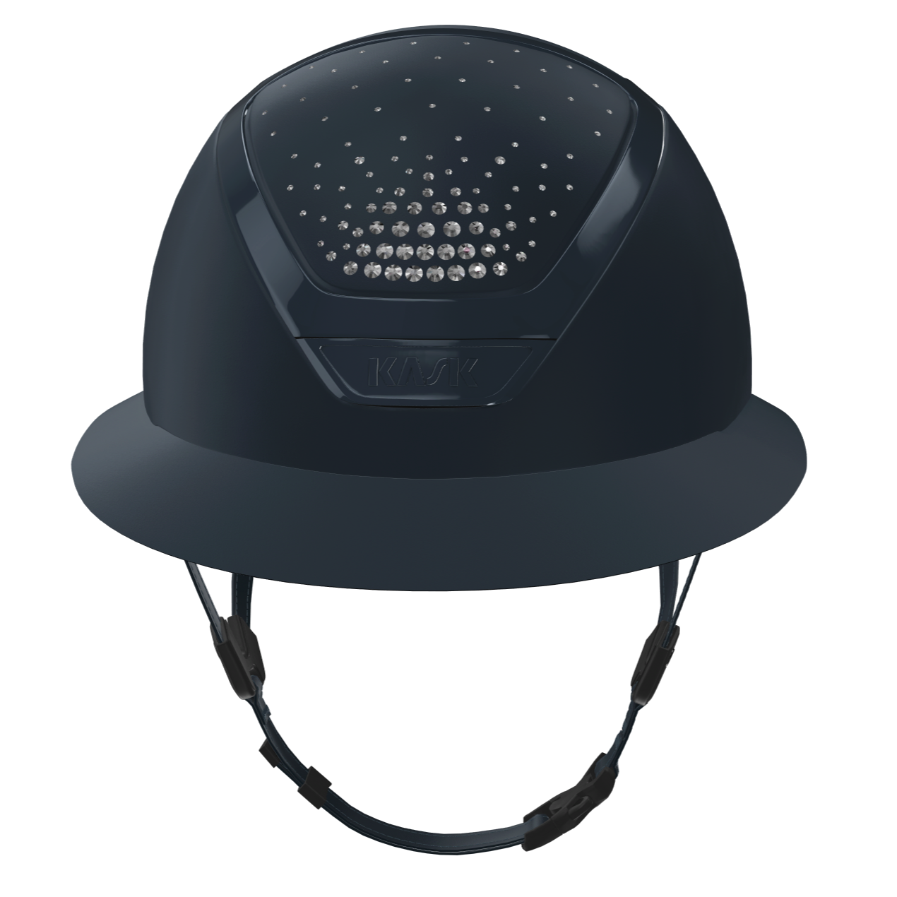 KASK Star Lady Chrome Passage Helmet in Navy & clear swarovski crystals | Malvern Saddlery