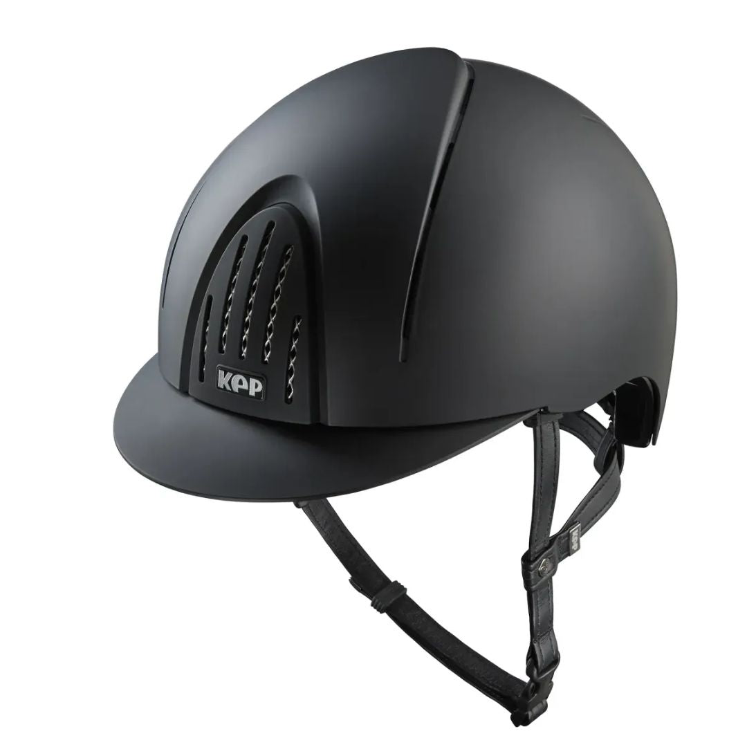 KEP Italia Smart Nova Textile Equestrian Helmet - Black; on white background | Malvern Saddlery