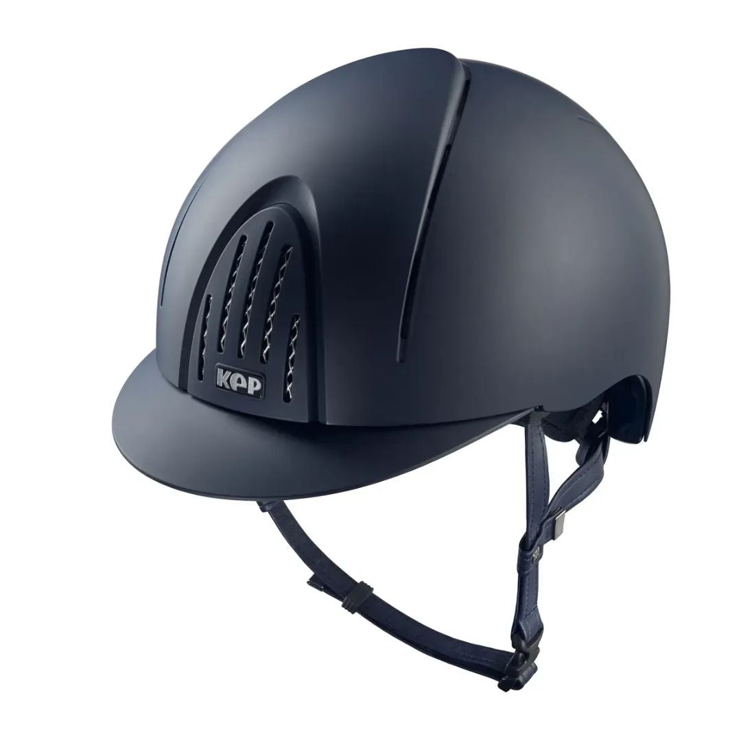 KEP Italia Smart Nova Textile Equestrian Helmet - Navy; on white background | Malvern Saddlery