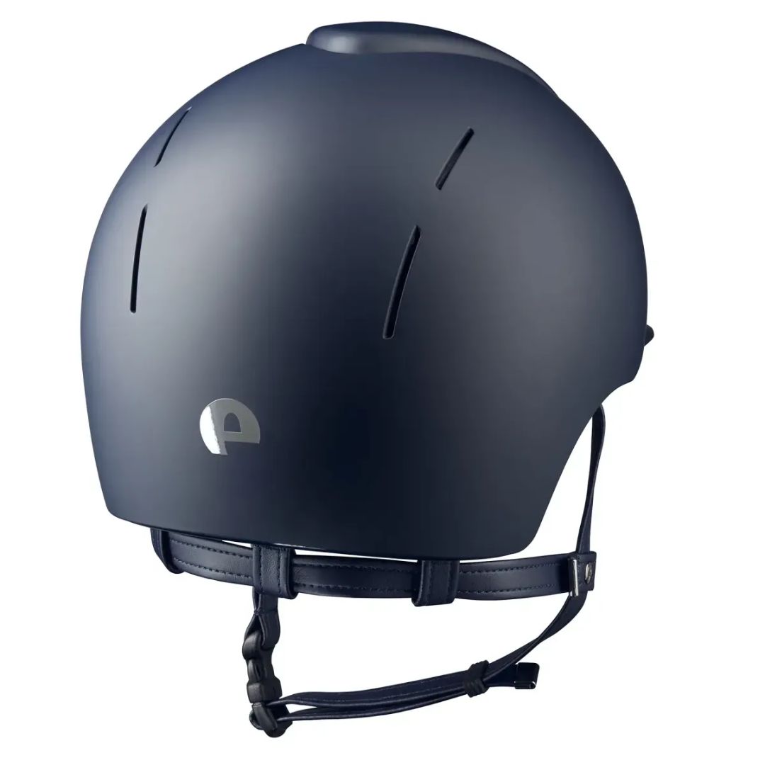 KEP Italia Smart Nova Textile Equestrian Helmet - Navy; back view on white background | Malvern Saddlery