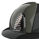 KEP Italia Cromo 2.0 Polish Polo Brim Helmet Custom Design - Military Green/Black with Black and Rose Gold details | Malvern Saddlery