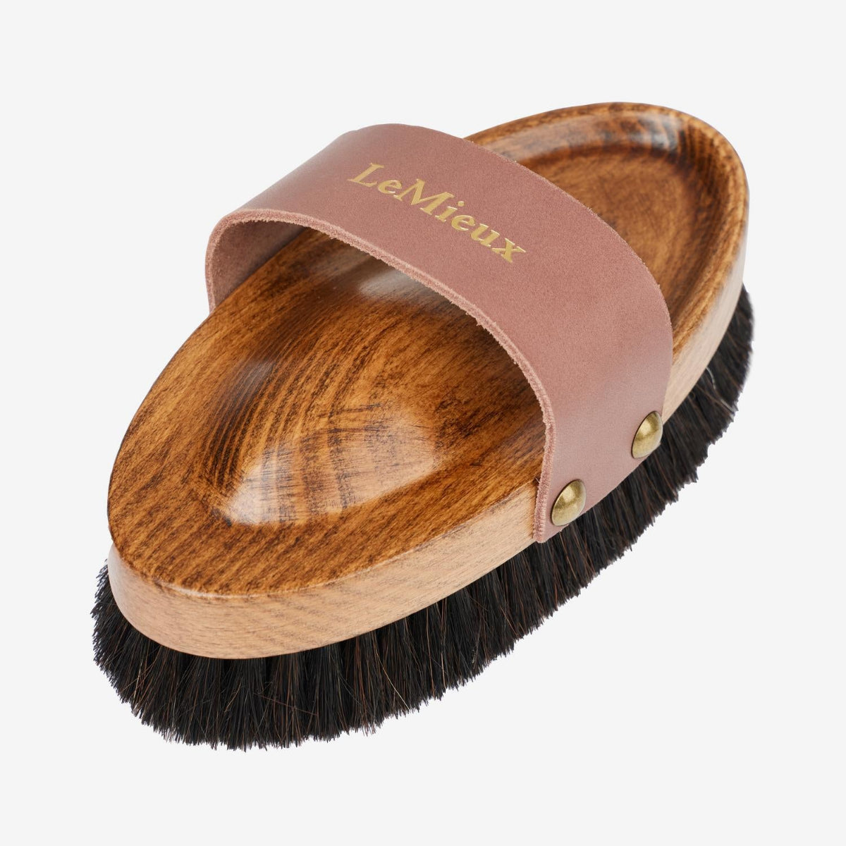 LeMieux Artisan Lambswool Body Brush - Brown with black bristles | Horse Grooming | Malvern Saddlery