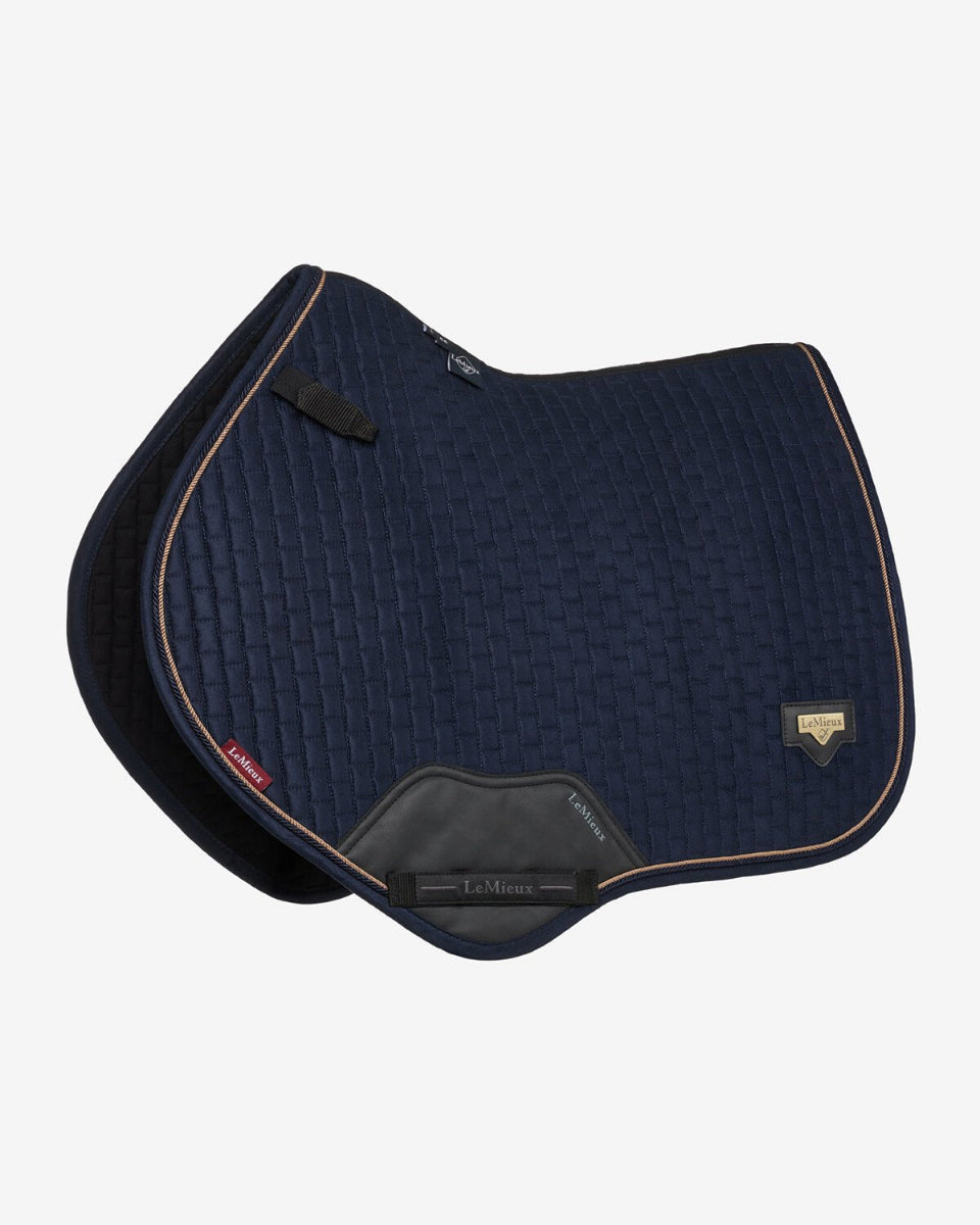 LeMieux Puissance Close Contact Saddle Pad - Navy - white background | Jumper Saddle Pads | Malvern Saddlery