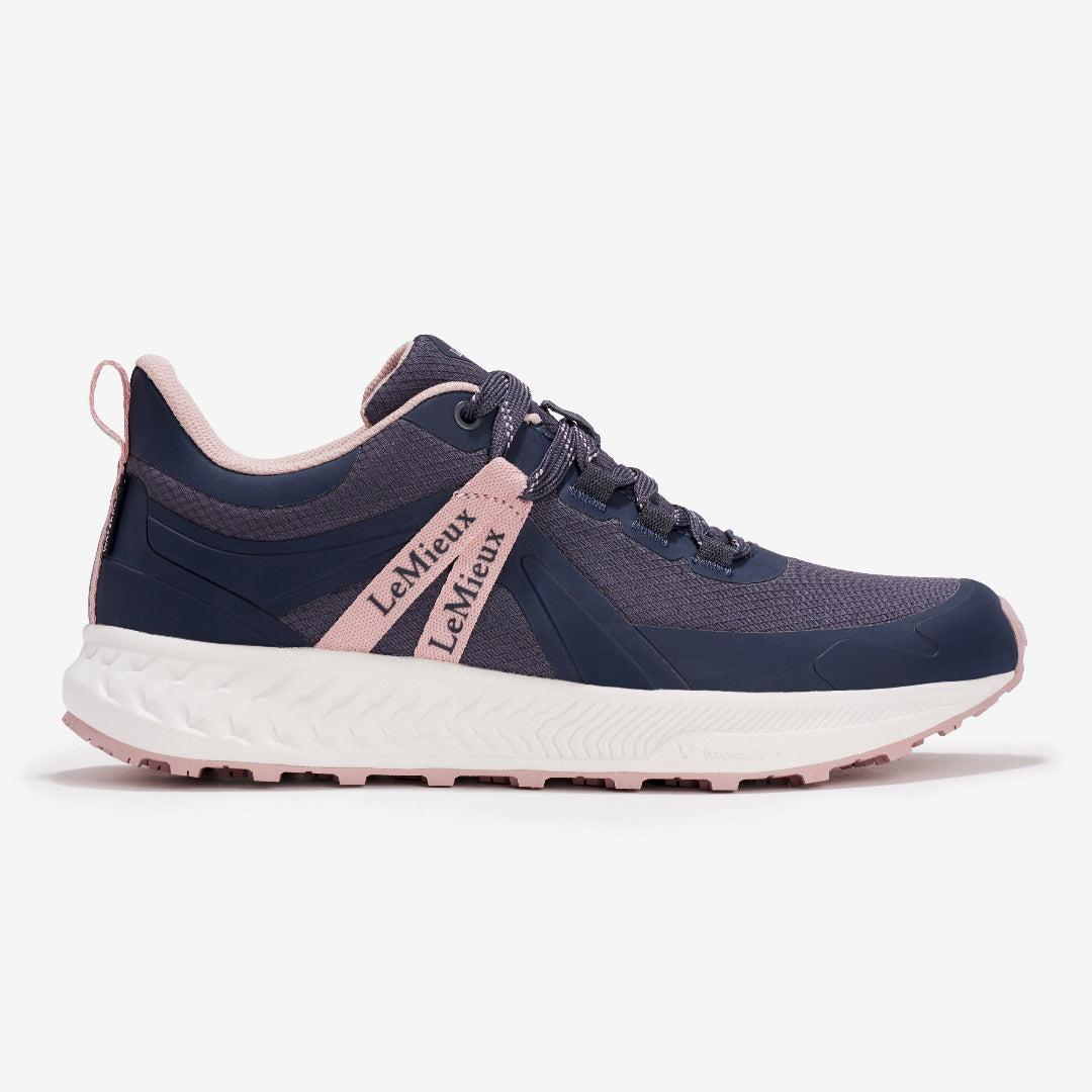 LeMieux Trax Viva Waterproof Sneaker - Navy/Pink, sideview | Malvern Saddlery