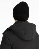 LeMieux Bodie Beanie - Black, back view shown on person against white background | Winter Hats | Malvern Saddlery