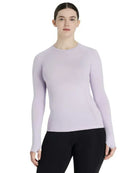 LeMieux Britney Seamless Long Sleeve Top - Lilac on woman on white background | Ladies Activewear | Malvern Saddlery