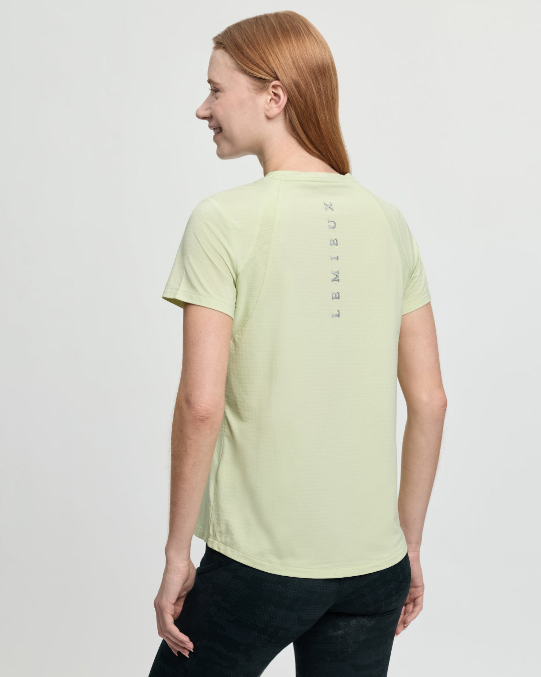 LeMieux Classique Women's Sports T-Shirt - Macaron Green; back view | Malvern Saddlery