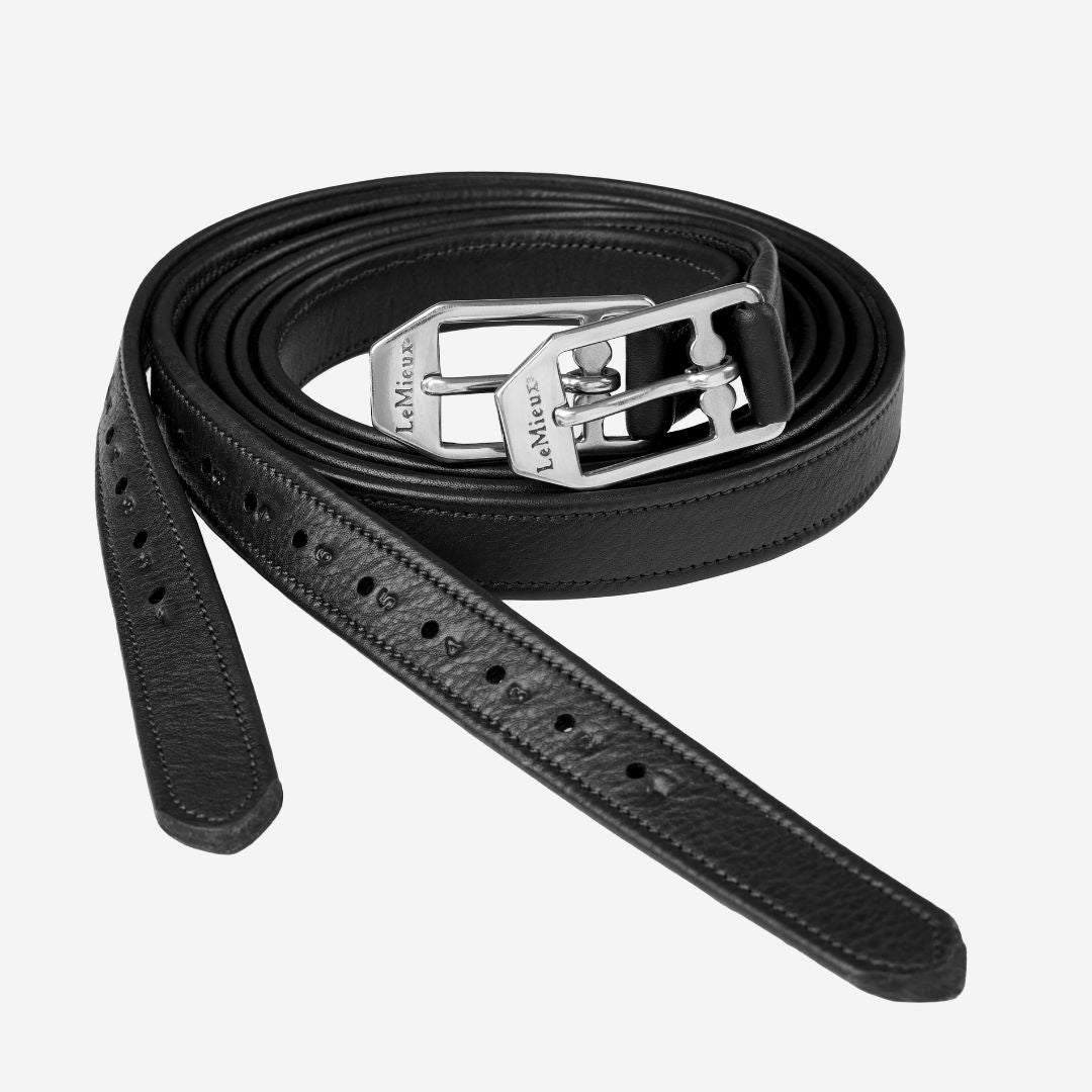 LeMieux Arika Stirrup Leathers - Black | Tack Shop | Malvern Saddlery