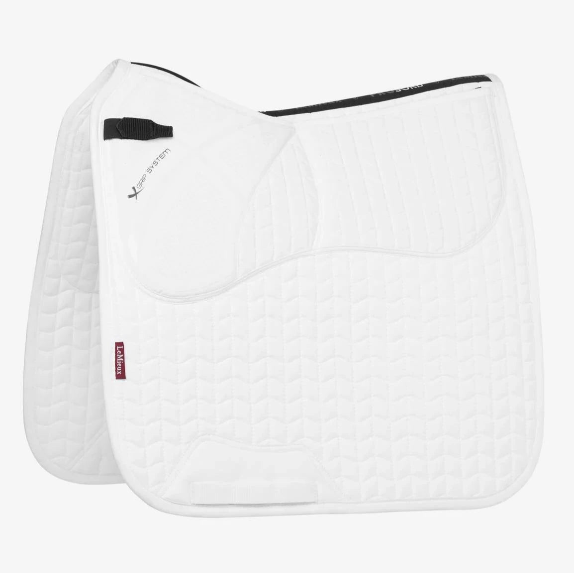 LeMieux ProSorb Plain 2 Pocket Dressage Square Saddle Pad - White | Malvern Saddlery