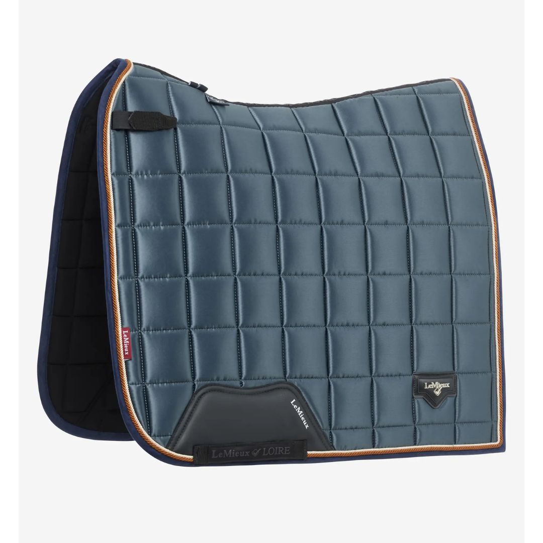 LeMieux Loire Memory Dressage Square Saddle Pad - Petrol Blue | Malvern Saddlery
