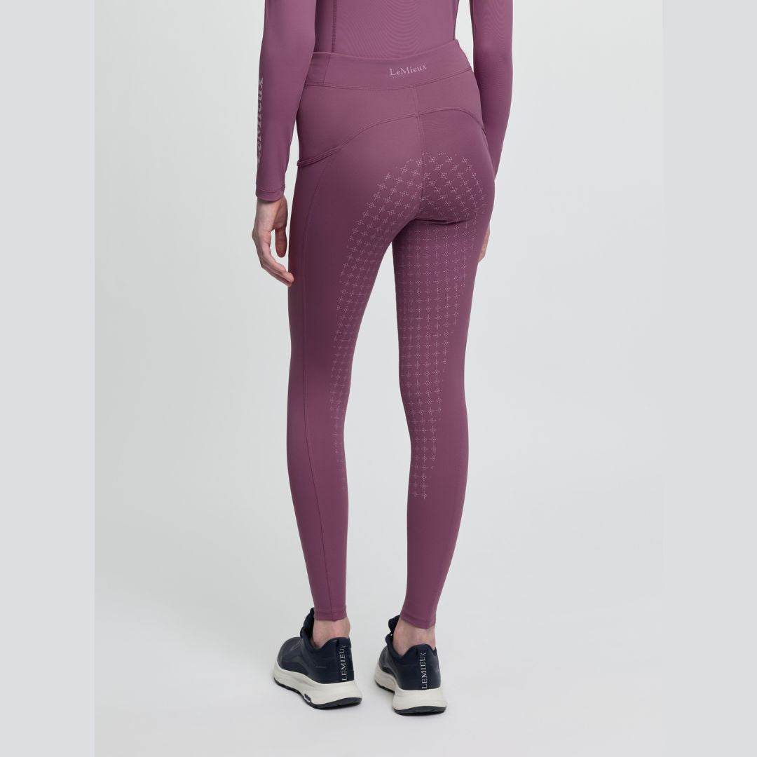 LeMieux Young Rider Orla Pull Ons - Mallow; back view shown on model | Malvern Saddlery