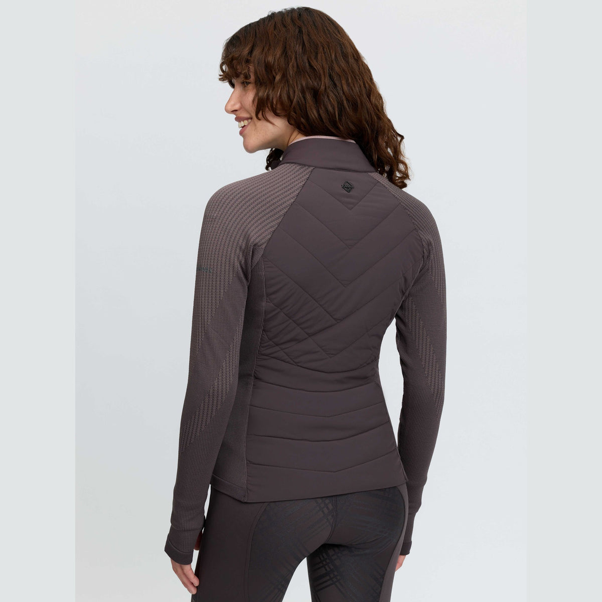 LeMieux Women's Maddie Hybrid Jacket - Cocoa, back view | Malvern Saddlery