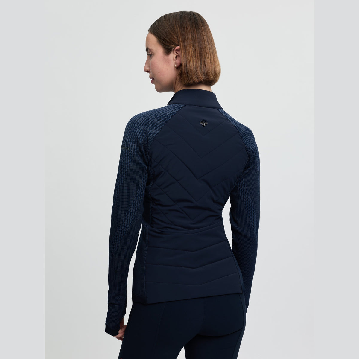 LeMieux Women's Maddie Hybrid Jacket - Navy, back view | Malvern Saddlery