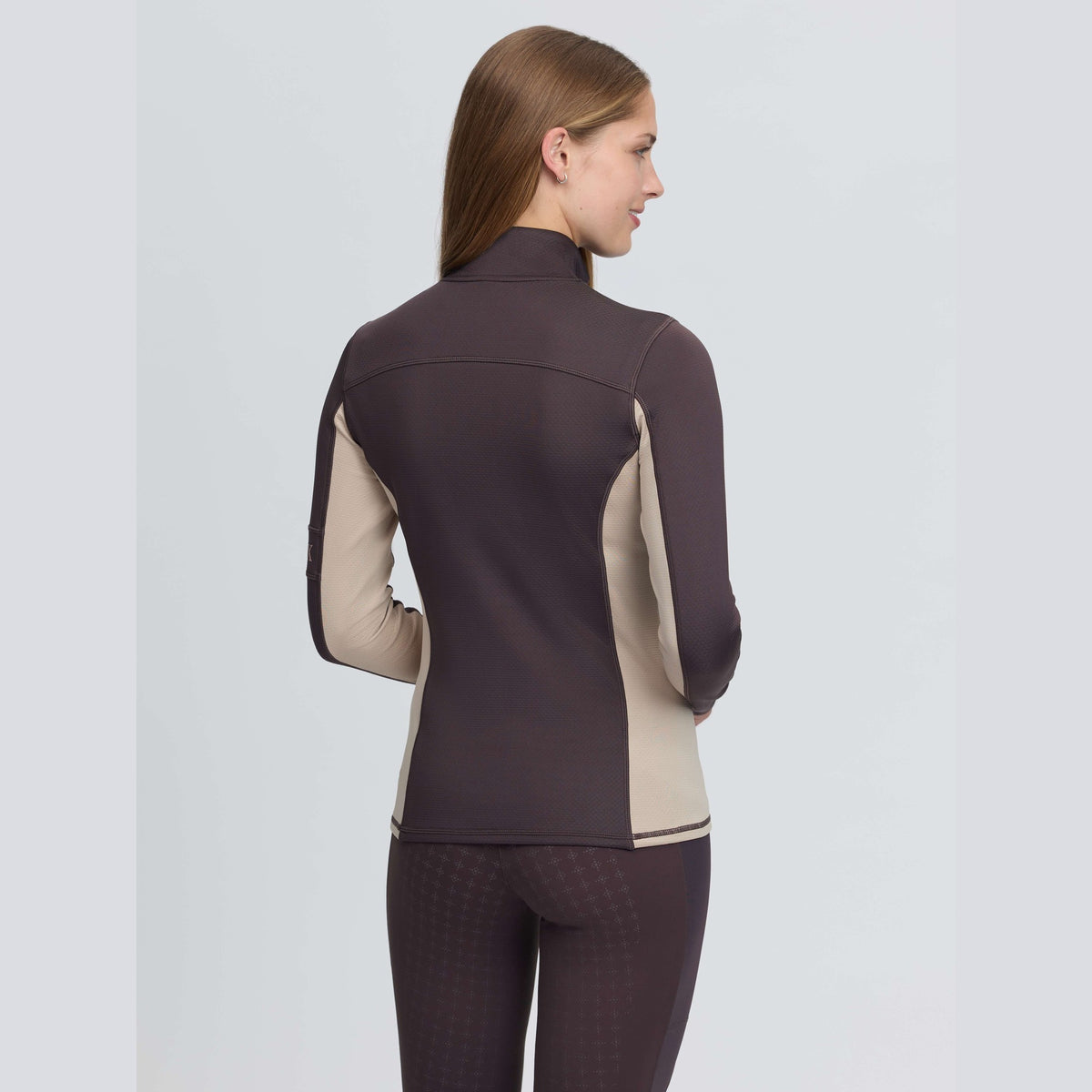 LeMieux Women's Matilda Mid Layer - Cocoa, back view | Malvern Saddlery
