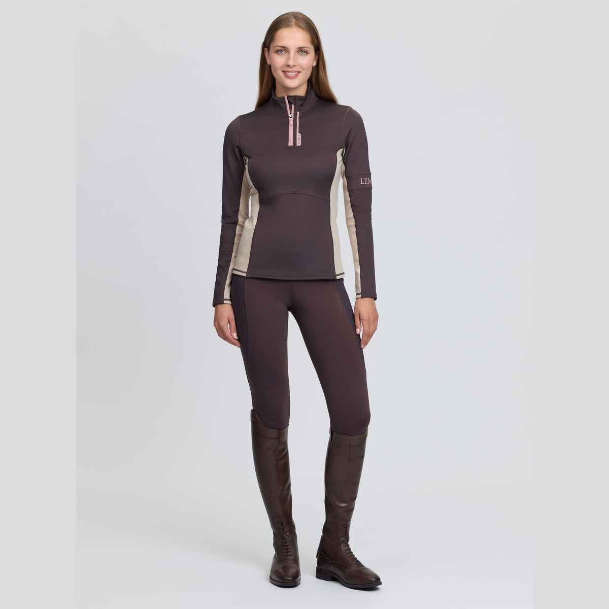 LeMieux Women's Matilda Mid Layer - Cocoa, full length | Malvern Saddlery