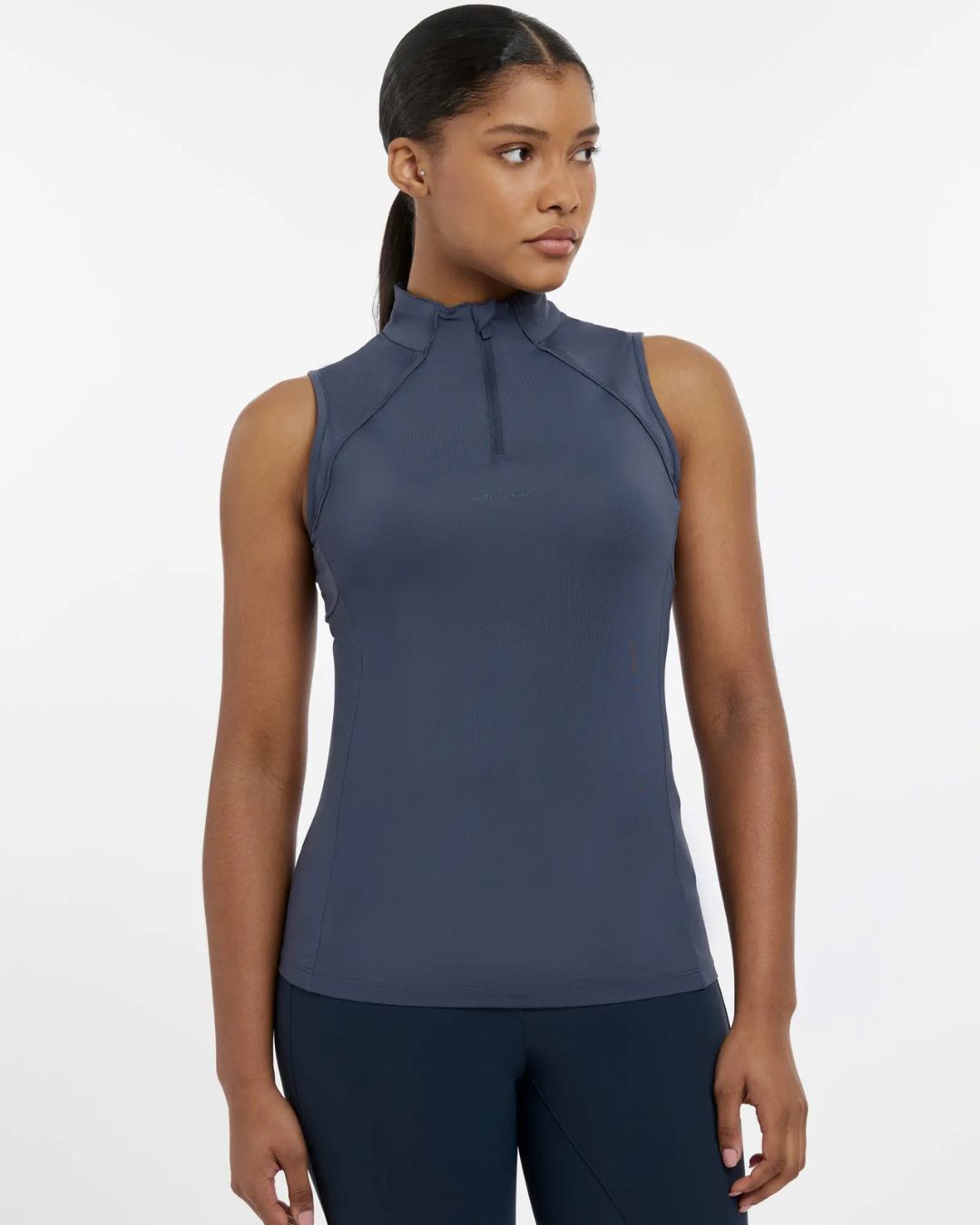 LeMieux Maria Mesh Sleeveless Base Layer - Dusk Blue | Ladies Activewear Shirts | Malvern Saddlery