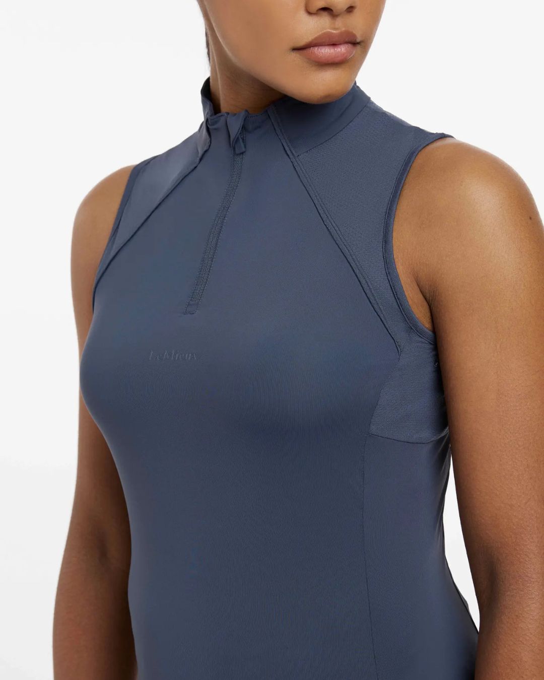 LeMieux Maria Mesh Sleeveless Base Layer - Dusk Blue | Ladies Activewear Shirts | Malvern Saddlery