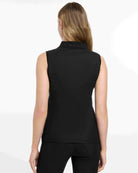 LeMieux Marissa Sleeveless Polo Shirt - Black, back view | Malvern Saddlery