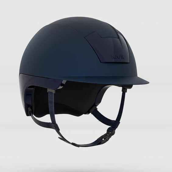 KASK Kooki Equestrian Helmet, Navy Matte, side-front view | Malvern Saddlery