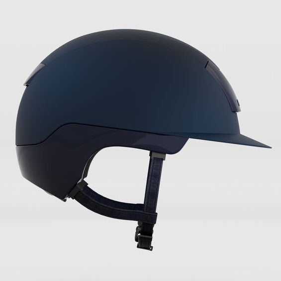 KASK Kooki Equestrian Helmet, Navy Matte, side profile view | Malvern Saddlery