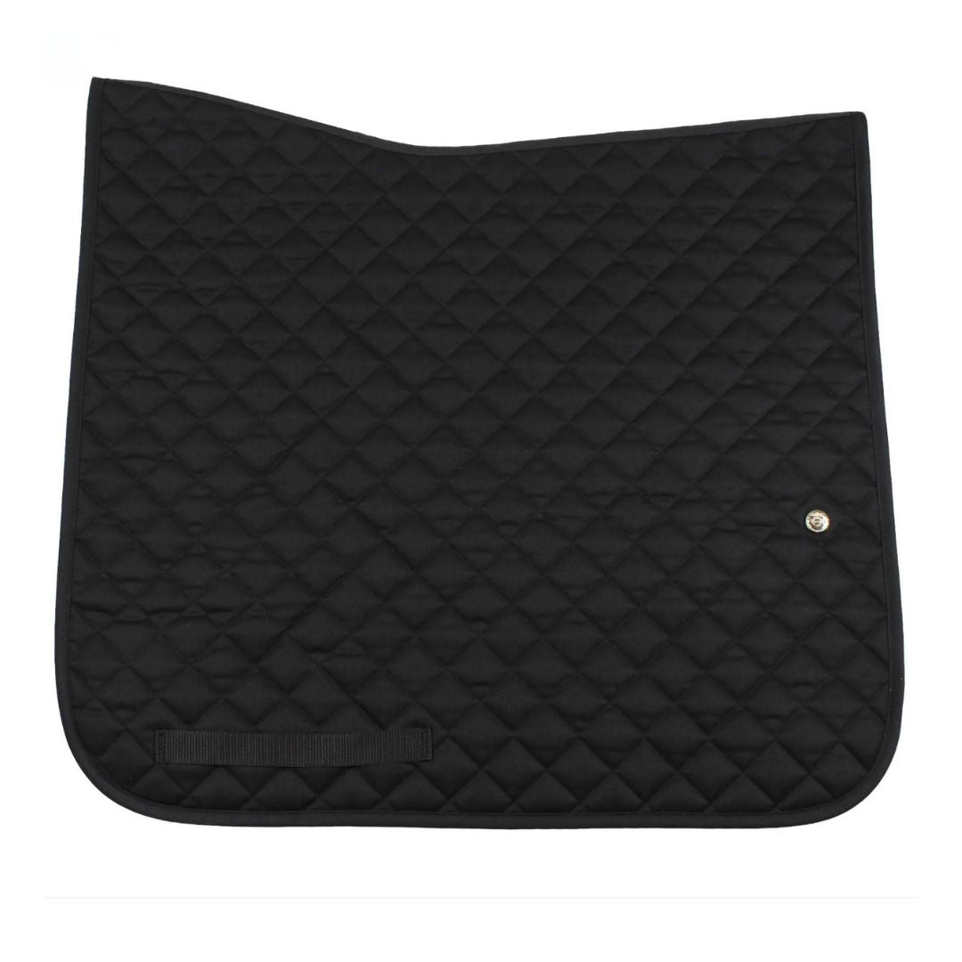 Ogilvy Baby Saddle Pad - Dressage Style, Black with Girth Loops | Malvern Saddlery