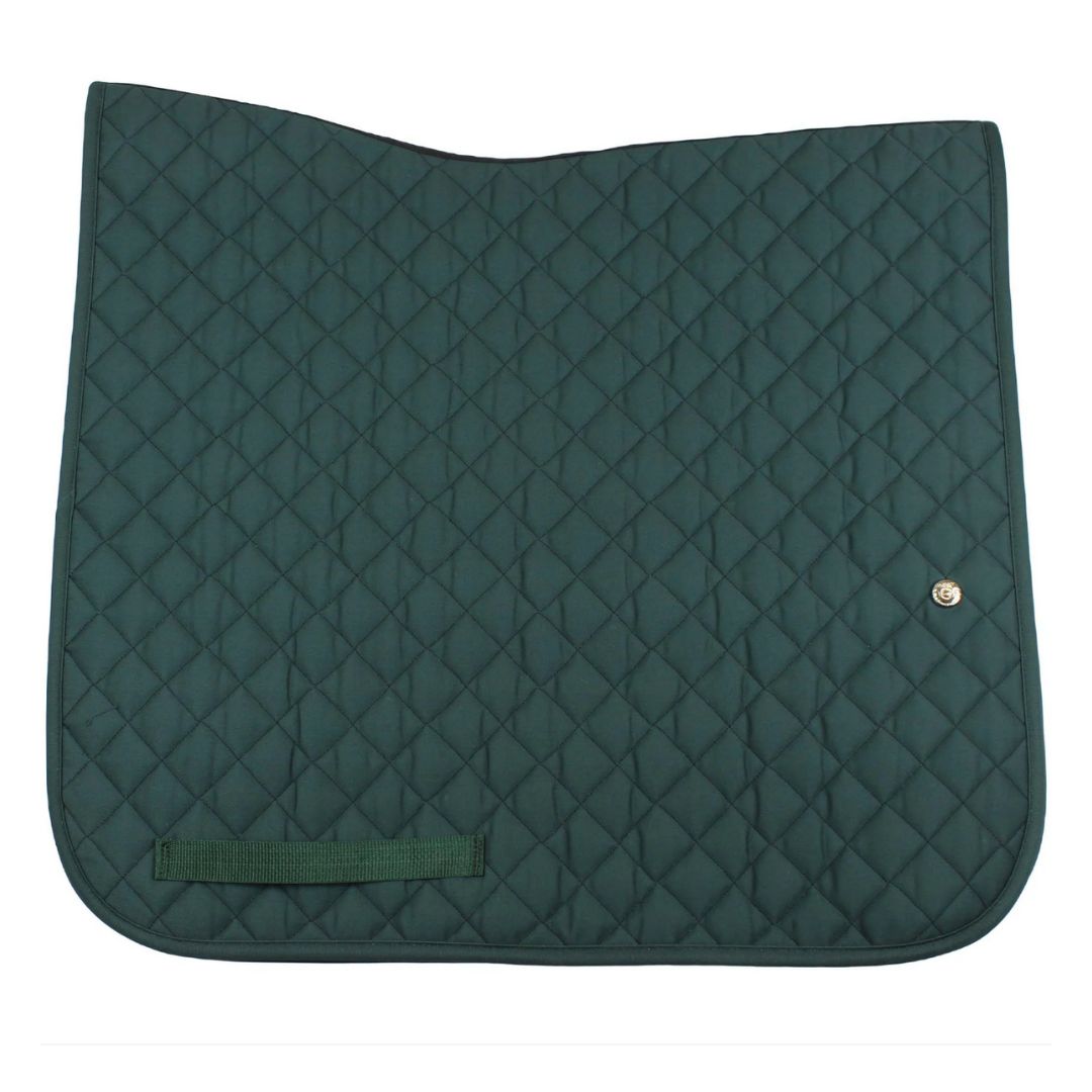 Ogilvy Baby Saddle Pad - Dressage Style, Hunter Green with Girth Loops | Malvern Saddlery