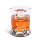 Equestrian Snaffle D-Ring Bit Old Fashioned Glass - shown with liquid and ice  | Malvern Saddlery