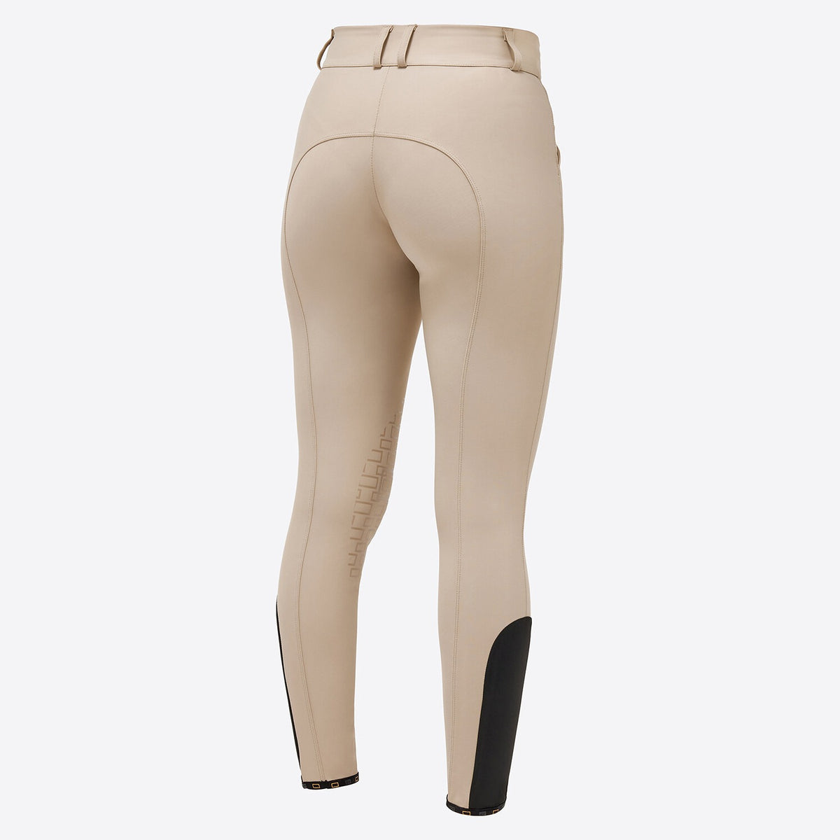 Rider's Gene Women's High Waist Knee Grip Breeches - Beige, back view | Malvern Saddlery