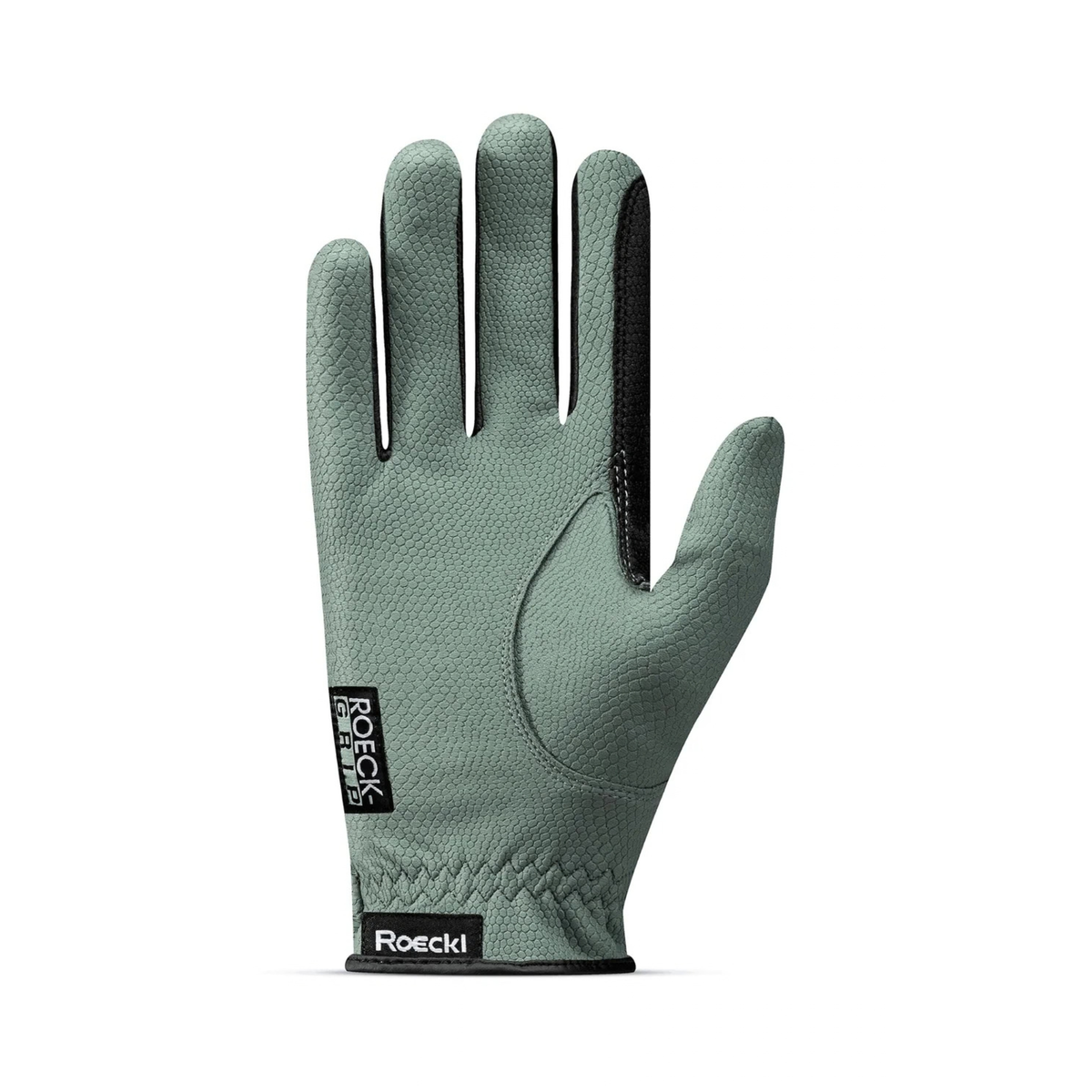 Roeckl Malta Riding Gloves in Laurel Leaf with contrast trim
