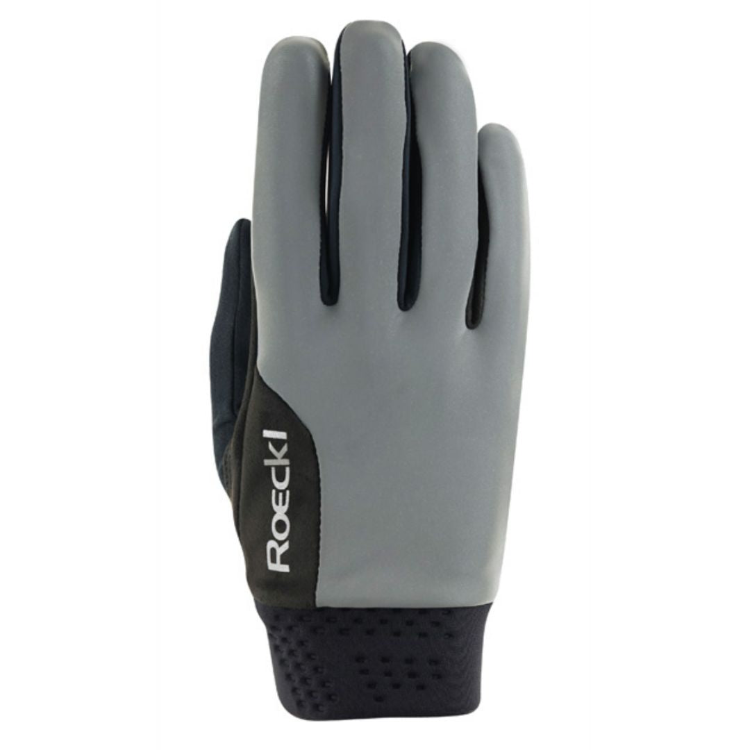 Roeckl Wolfach Winter Glove - Silver with Black | Rider Accessories | Malvern Saddlery