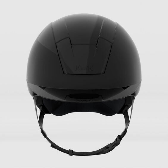 KASK Kooki Equestrian Helmet, Black Shine, front view | Malvern Saddlery