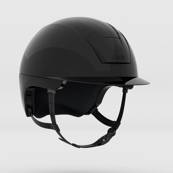 KASK Kooki Equestrian Helmet, Black Shine, side-front view | Malvern Saddlery