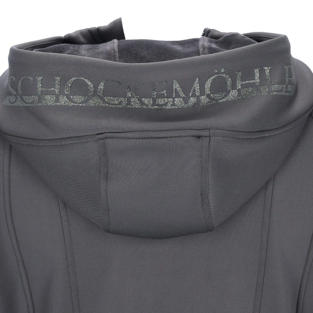 Schockemöhle Sports SP Sinja style Jacket - Dusty Chocolate Gray; hood detail | Malvern Saddlery