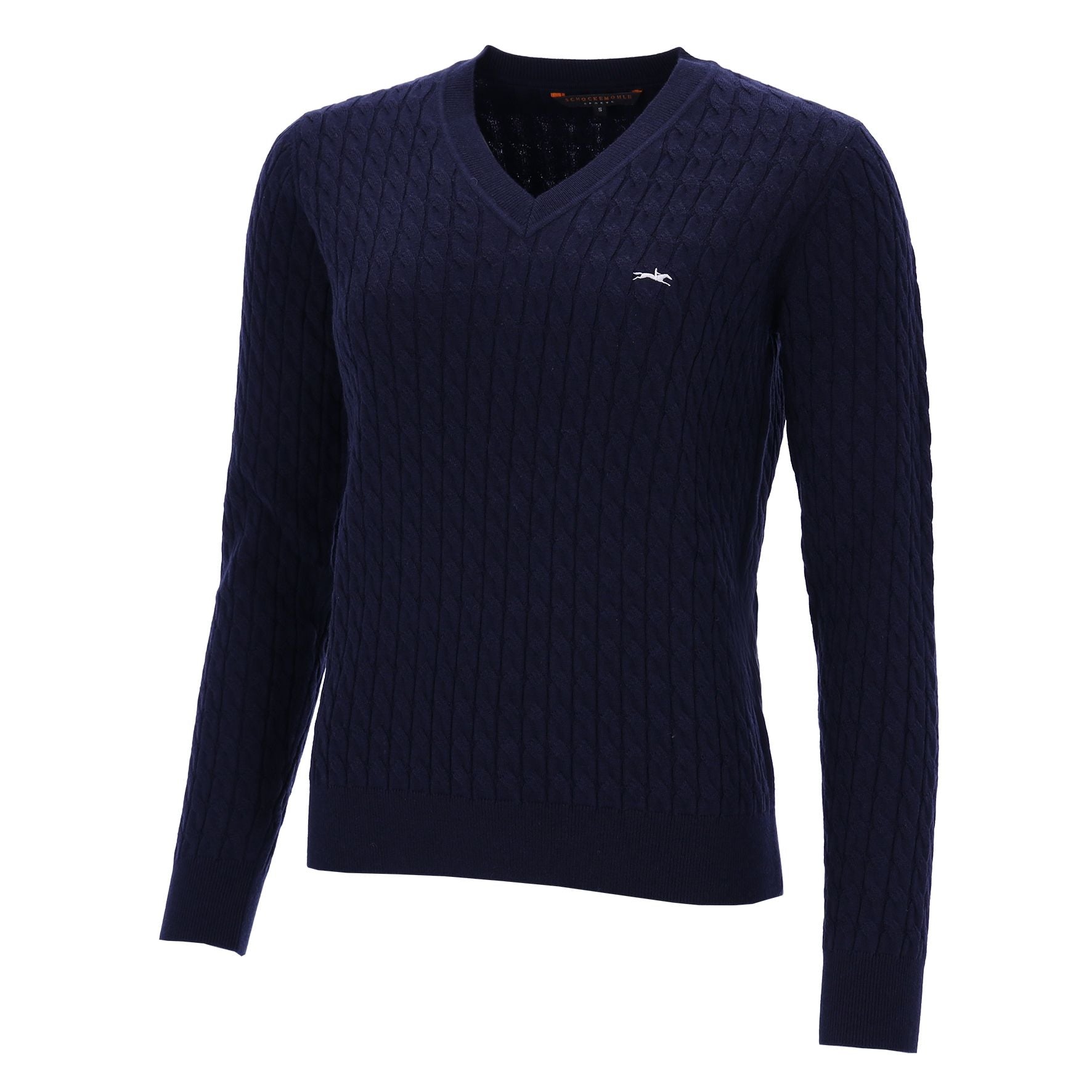 Schockemöhle Sports Womens' SP Pam Style Sweater -Navy; on white background| Malvern Saddlery