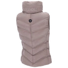 Schockemöhle Sports SPMarleen Style Quilted Ladies Vest -Hazel / Beige, back view on white background | Malvern Saddlery