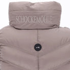 Schockemöhle Sports SPMarleen Style Quilted Ladies Vest -Hazel / Beige, neck collar back detail on white background | Malvern Saddlery