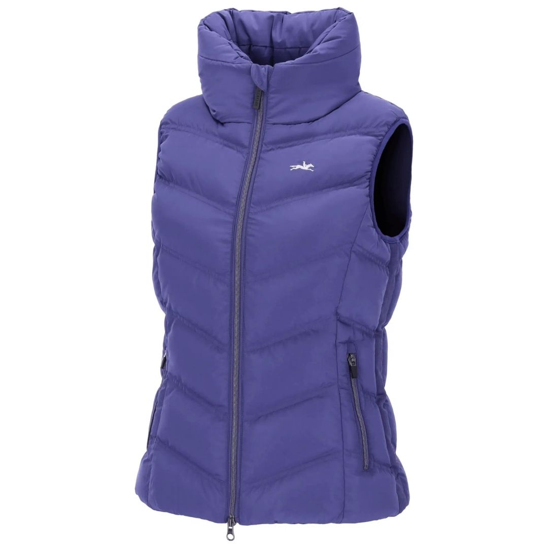 Schockemöhle Sports SPMarleen Style Quilted Ladies Vest - Ink Blue, on white background | Malvern Saddlery