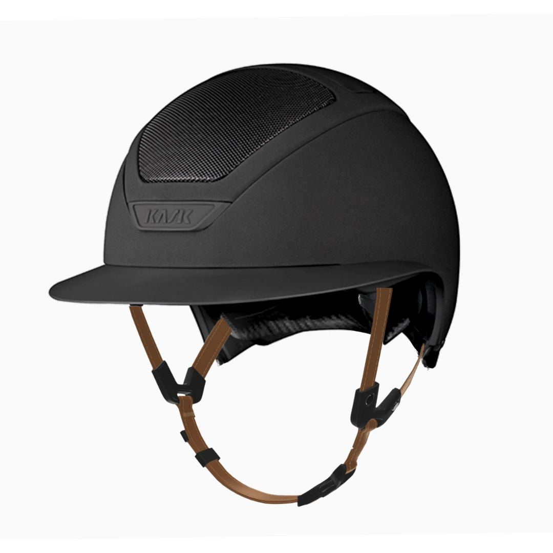 KASK Star Lady Hunter Helmet - Black Matte with Tan Harness | Malvern Saddlery