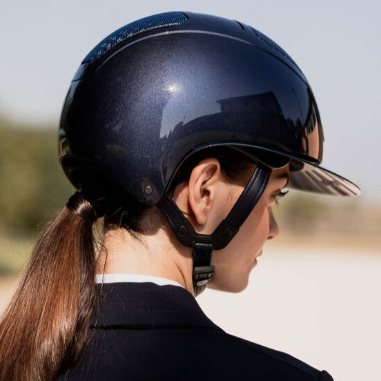 KASK Star Lady Pure Shine Equestrian Helmet - Navy Blue | Malvern Saddlery