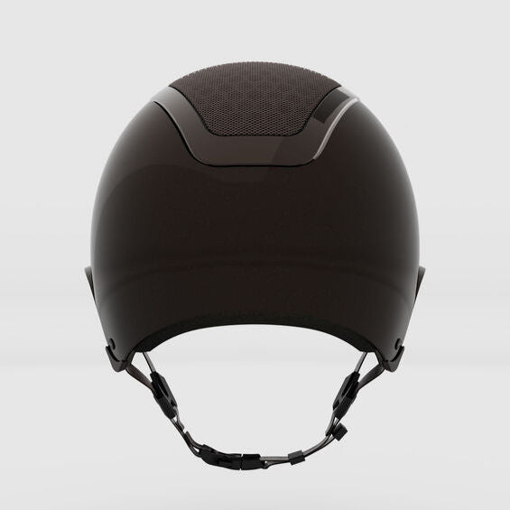 Kask Equestrian Star Lady Pure Shine Helmet - Espresso Brown, back view | Malvern Saddlery