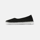 Ilse Jacobsen Tulip Ballet Flat - Black; side view | Women's Shoes | Malvern Saddlery