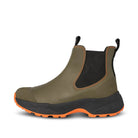 Woden Siri Waterproof Boot  Dark Olive with black & orange accents | Malvern Saddlery