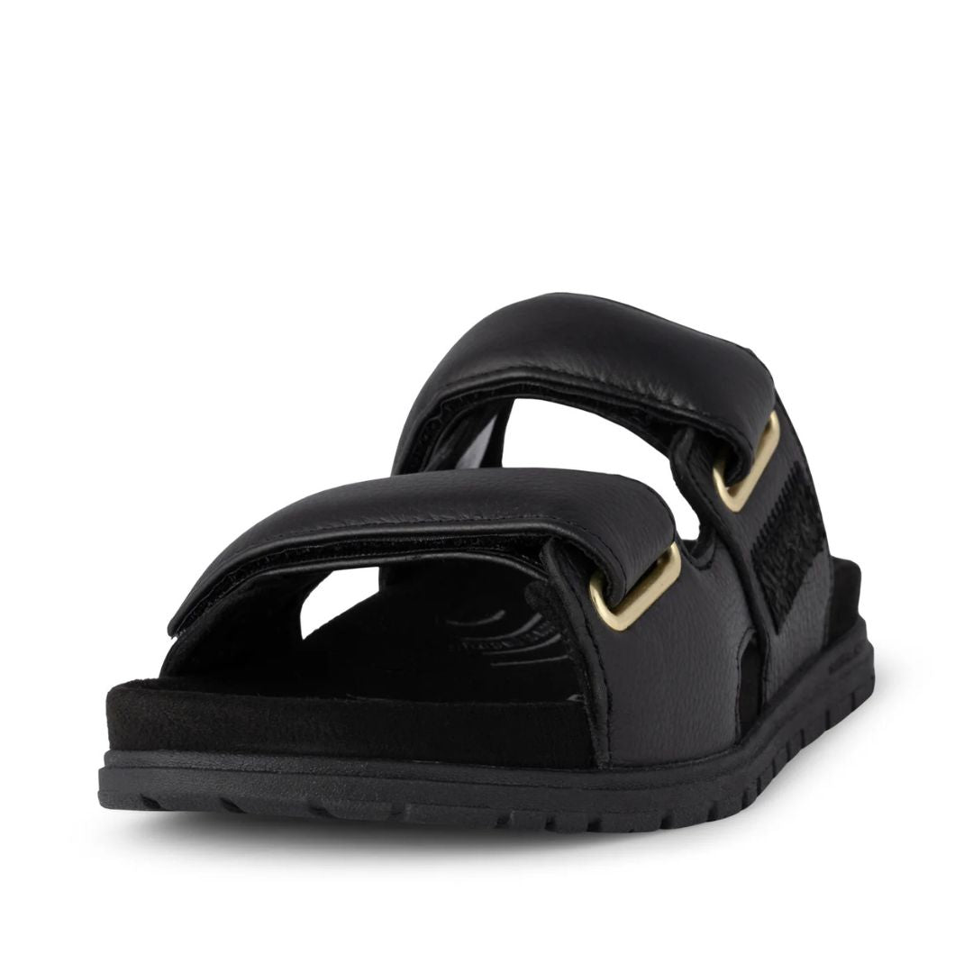 Woden Lisa Leather Sandal - Black | Ladies Footwear | Malvern Saddlery