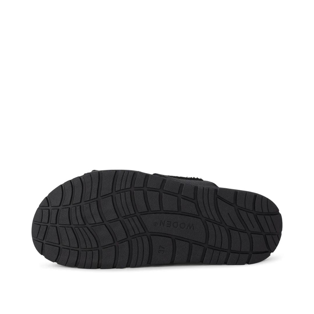Woden Lisa Leather Sandal - Black | Ladies Footwear | Malvern Saddlery