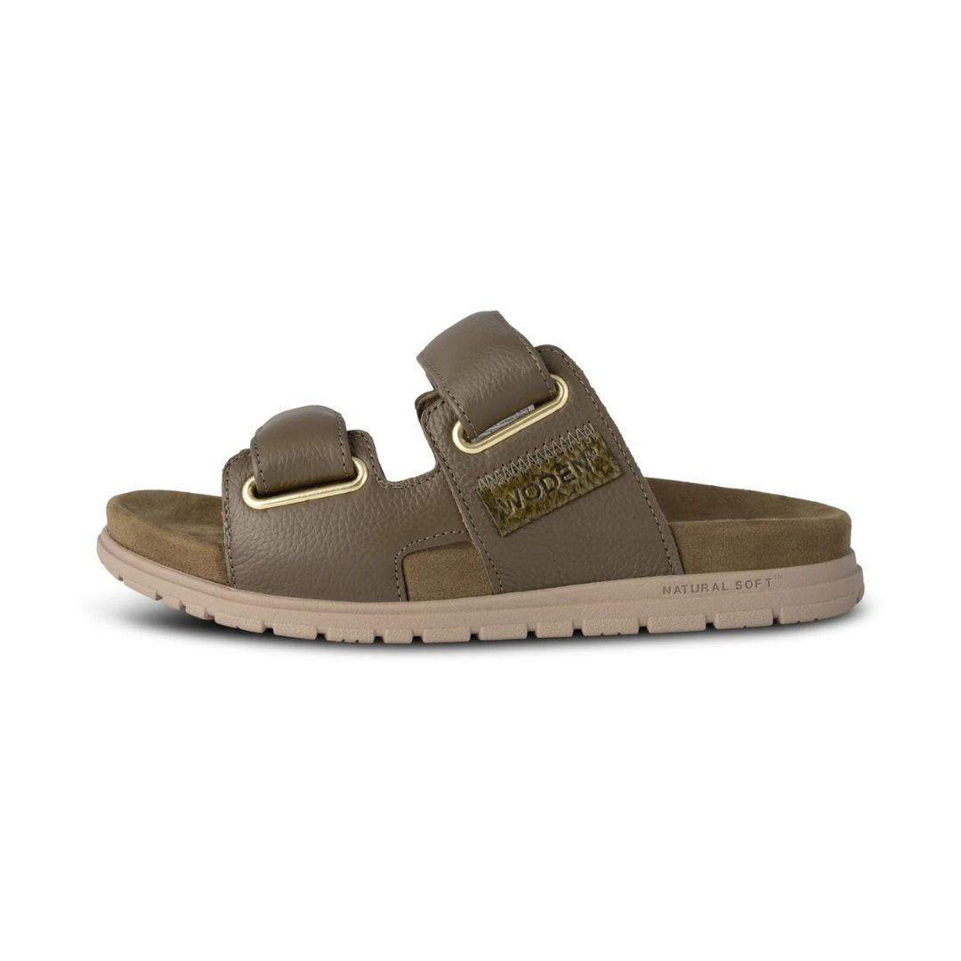 Woden Lisa Leather Sandal - Olive | Ladies Footwear | Malvern Saddlery